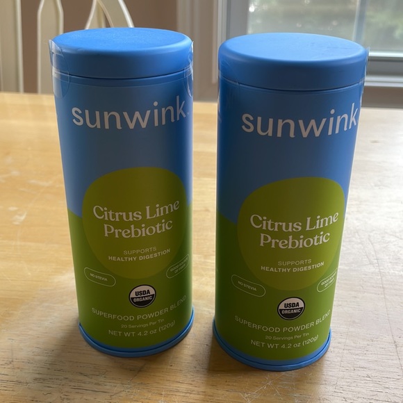 New, sealed Sunwink Citrus Lime Prebiotic Superfood Powder 4.2oz (set of 2) $56 - Picture 2 of 6